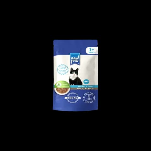 Pawpaw Pouch Yetişkin Kedi Maması Balıklı