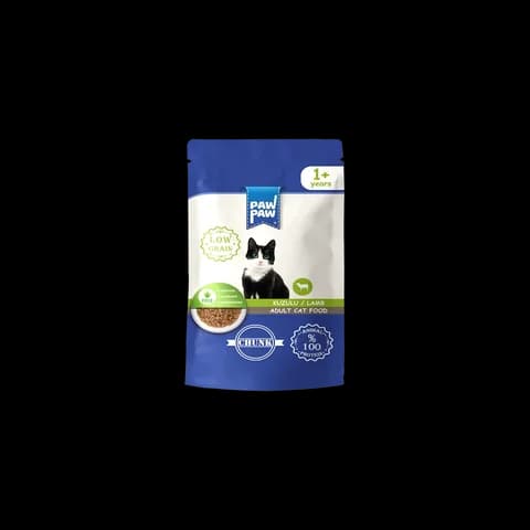 Pawpaw Pouch Yetişkin Kedi Maması Kuzulu